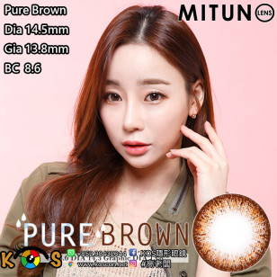 Mitunolens Pure Brown ピュアブラウン 1年用14.5mm